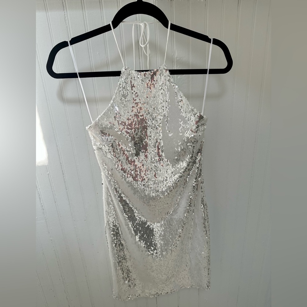 TopShop white sequin minidress